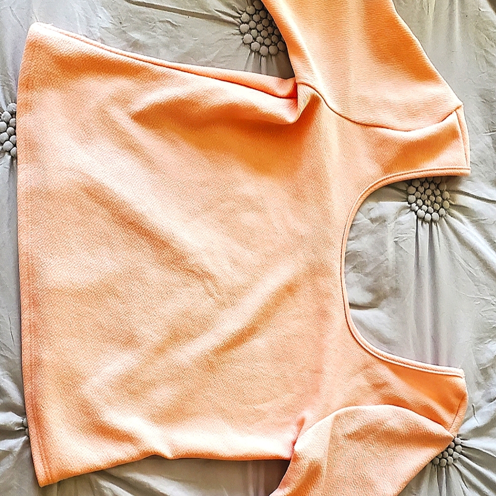 Large, pink, about a girl crop top